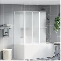 vidaXL Badscherm Mat 120 x 70 x 137 cm Aluminium