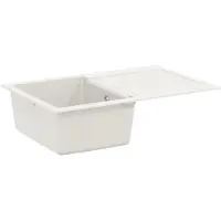 vidaXL Wasbak Wit 780 x 500 mm 80% Kwarts en 20% Hars