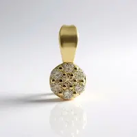 Cavill - 9-karaats Geelgouden Hanger - 7 I2 Champagne Diamanten 0,189 ct - Ronde Briljant - Luxe Gouden Sieraad Dames - Stijlvol Afrika