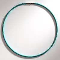 Cavill - Mintgroene Ketting Dames - Roestvrij Staal met 925 Sterling Zilveren Sluiting - 50 cm Flexibel Modern Accessoire
