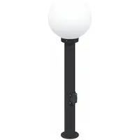 vidaXL Bolderarmatuur met stopcontact 80 cm Zwart IP44