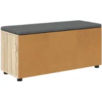 vidaXL Hallenbank Sonoma Eik 100 x 38 x 46 cm Geengineerd Hout en Stof