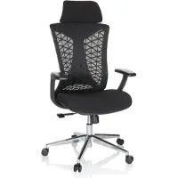 Hjh OFFICE Bureaustoel / draaistoel FALEO B Netstof / Stof zwart