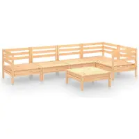 vidaXL 6-delige Loungeset massief grenenhout