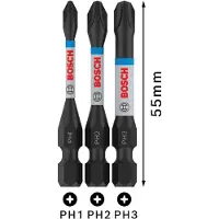 Bosch PRO Phillips Slagbit PH1; PH2; PH3 55 mm 3-delig - 26085224...
