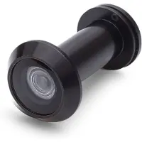 Dulimex | Deurspion brandwerend 60 min | 200 graden | Ø14 mm | deurdikte 35-55 mm | zwart