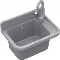 Granitan Paron Grijze Utility Gootsteen met Uittrekbare Kraan