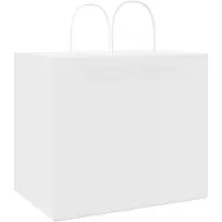 vidaXL Papieren zakken 250 st met hengsels 32x22x28 cm wit