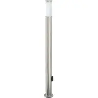 vidaXL Bolderarmatuur met sensor en stopcontact 110 cm roestvrij staal IP44