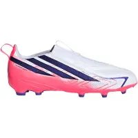 Adidas F50 Hyperfast League Veterloze Gras Voetbalschoenen (FG) Kids Wit Paars Roze