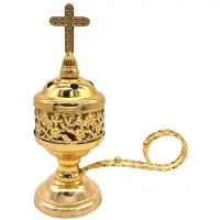 Torribaly Houtskool Wierookbrander Gouden Wierookhouder Houtskool voor Wierookbrander Wierookvat Wierookbrander Katholieke Wierookbrander