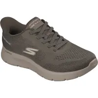 SKECHERS Sneakers laag 'GO WALK FLEX - MASTER' chocoladebruin / taupe / pastelgroen