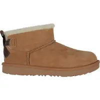 Ugg Kids Ultra Mini Bailey Bow laarzen van leer in bruin (33.5), Plat, Geen, Casual, kinderkleding 1185920K