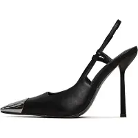 CESARE GASPARI Slingpumps zwart / zilver