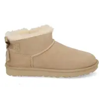 Ugg Dames Leren Ultra Mini Bailey Bow enkellaarsjes beige (39), Leer, Plat, Geen, Casual, Homewear 1185491