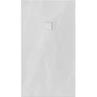 Brauer Douchebak Asteroid 80x160 incl. antislip en antibacterieel mineraalmarmer mat wit