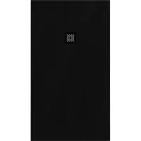 Brauer Douchebak Asteroid 80x160 incl. antislip en antibacterieel mineraalmarmer mat zwart