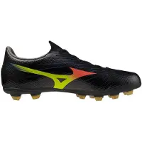 Mizuno Alpha III Select Gras Voetbalschoenen (FG) Zwart Lava Oranje