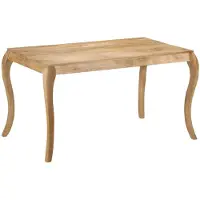 vidaXL Eettafel 135x75x76 cm massief mangohout