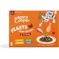 Edgard & Cooper 4x Kat Adult Saus Pouch Farm MP 12x85 gr