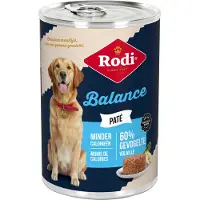 Rodi 6x Hondenvoer Nat Paté Balance Kalkoen 400 gr