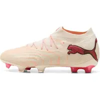 Puma Future 9 Ultimate Gras Voetbalschoenen (FG) Gebroken Wit Zwart Roze