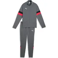 Puma Junior Trainingspak Grijs Jongens/Meisjes Polyester Ronde hals Meerkleurig - maat 164