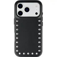 Selencia Studs Backcover met MagSafe voor de Apple iPhone 17 Pro Max - Velvet Black