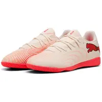 Puma Future 9 Play Zaalvoetbalschoenen (IN) Gebroken Wit Zwart Roze