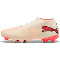 Puma Future 9 Match Gras / Kunstgras Voetbalschoenen (MG) Gebroken Wit Zwart Roze