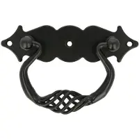 AMIG Handgreep op plaat 116x31mm zwart