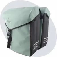 Voltano Dubbele Fietstas Modern Mintgroen / Zwart - Reflective - 50 Liter - Waterdicht