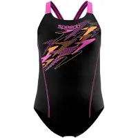 Speedo EnduraFlex badpak - zwart/roze Sportbadpak Meisjes Nylon - maat 164
