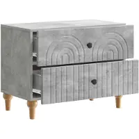 vidaXL Nachtkastje met lade Betongrijs 62 x 34,5 x 48 cm Bewerkt hout