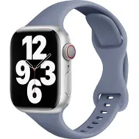 Mobigear Sport Slim Siliconen Watch bandje geschikt voor Apple Watch Bandje Druksluiting - 41/40/38 mm - Paars