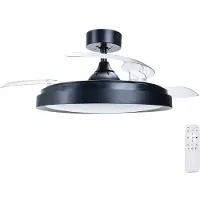 Aigostar Led | Plafondventilator | LED Verlichting | Incl. Afstandbediening | 2700-6500K | Dimbaar | Ø106cm | Zwart