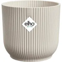 Elho Vibes Fold Round 30 cm - Linen White - D 30 x H 27 cm - Binnen en Buiten - 100% gerecycled kunststof