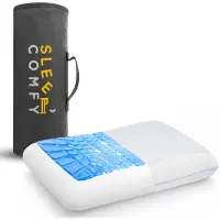 Sleep Comfy - Hoofdkussen - Gel Traagschuim Hoofdkussen - Geschikt voor rug-, zij-en buikslapers - Gel - X 60x40x16 cm