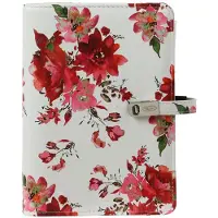 Kalpa 1111-15 Personal Organizer Ringband Rode bloemen 1 week per 2 paginas 2026-2027-2028