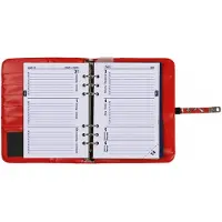 Kalpa 1011-04 hervulbare A5 Agendaplanner Bloemenzee Rood 1 week per 2 paginas 2026-2027-2028