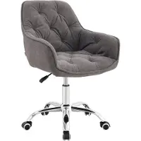 Homla | Fauteuil | FUSSY | in stof, draaibaar, grijs | 57x61x80-90 cm | 767326