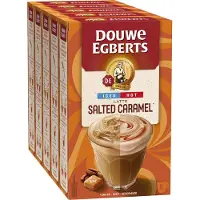 Douwe Egberts Oploskoffie Salted Caramel - warm/koud - 5 x 8 zakjes