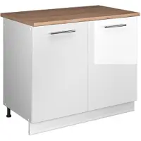 Vicco Wastafelkast Fame-Line Wit Hoogglans/Wit 100 cm, WB Eik, Model 61921