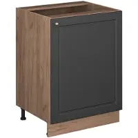 Vicco Keukenonderkast Fame-Line Anthrazit-Gold Landhaus/Goudkleurig Eiken 60 cm 1 deur zonder werkblad, Model 65181
