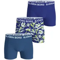 Björn Borg boxershorts - blauw (set van 3) Jongens Stretchkatoen All over print - maat 158