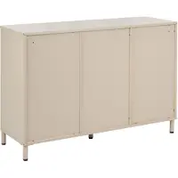 Beliani OMBURA - Dressoir met 2 deuren en open planken - Beige - Staal