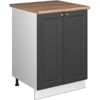 Vicco Wastafelkast Fame-Line Anthrazit-Gold Landhaus/Wit 60 cm, Model 65075