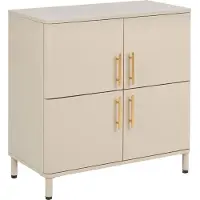 Beliani OMBURA - Dressoir met 4 deuren - Beige - Staal