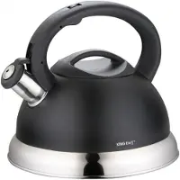 KINGHOFF 1225 - Fluitketel - zwart - 3 liter