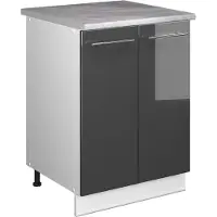 Vicco Wastafelkast Fame-Line, Antraciet Hoogglans/Wit, 60 cm